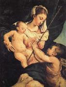 Jacopo Bassano Madonna and Child with St.John as a Child oil painting on canvas
